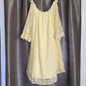 Off the shoulder, lace dress